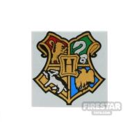 Product shot Printed Tile 2x2 Hogwarts Coat of Arms