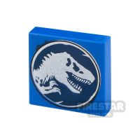 Product shot Printed Tile 2x2 Jurassic World Logo