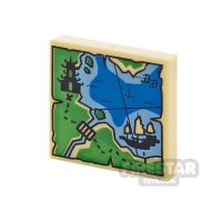 Product shot Printed Tile 2x2 Map with Ship
