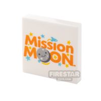 Product shot Printed Tile 2x2 Mission Moon
