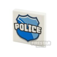 Product shot Printed Tile 2x2 Police