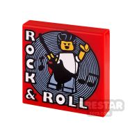 Product shot Printed Tile 2x2 - Rock & Roll Record
