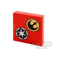 Product shot Printed Tile 2x2 - Star Wars Logo