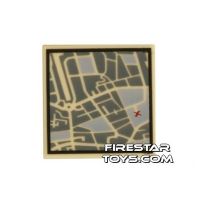 Product shot Printed Tile 2x2 - Street Map