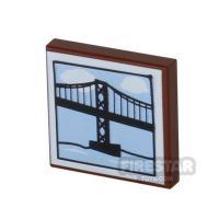Product shot Printed Tile 2x2 - Suspension Bridge