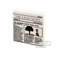 Product shot Printed Tile 2x2 - The LEGO News