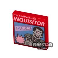 Product shot Printed Tile 2x2 - The Springfield Inquisitor Newspaper