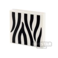 Product shot Printed Tile 2x2 - Zebra Stripes