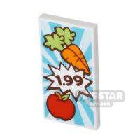 Product shot Printed Tile 2x4 - Fruit and Veg Price Sign