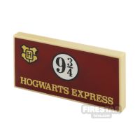 Product shot Printed Tile 2x4 Hogwarts Express Sign
