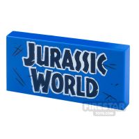 Product shot Printed Tile 2x4 Jurassic World Sign
