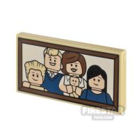 Product shot Printed Tile 2x4 Parr Family Photo