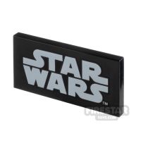 Product shot Printed Tile 2x4 Star Wars Logo