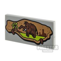 Product shot Printed Tile 2x4 Stone and Woolly Mammoth