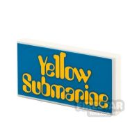 Product shot Printed Tile 2x4 - Yellow Submarine