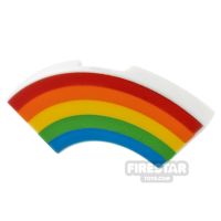 Product shot Printed Tile Curved 2x2 Rainbow