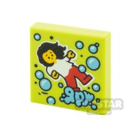 Product shot Printed Vidiyo Tile 2x2 Dancing Girl and Bubbles