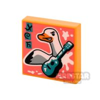 Product shot Printed Vidiyo Tile 2x2 Duck and Guitar
