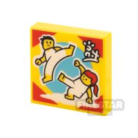 Product shot Printed Vidiyo Tile 2x2 Minifigures Dancing Capoeira