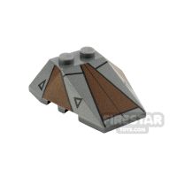Product shot Printed Wedge Triple with Studs 4x4 Sith Nightspeeder Pattern 1