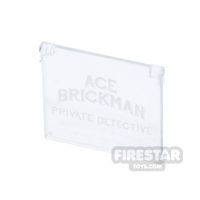 Product shot Printed Window Glass 1x4x3 - Ace Brickman Private Detective