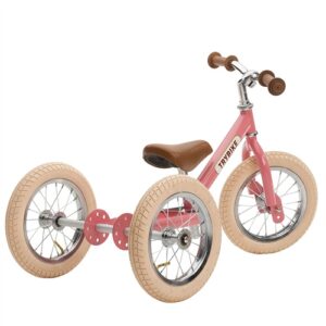 TryBike Steel 2 in 1 Balance Trike/Bike - Vintage Pink