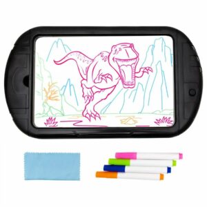 Doodle Childrens Unisex Kid's 15.4 Inch Magic LED Light Dinosaur Pictures Drawing Board - Black - One Size