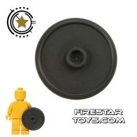 Product shot LEGO - Gladiator Shield - Pearl Dark Gray