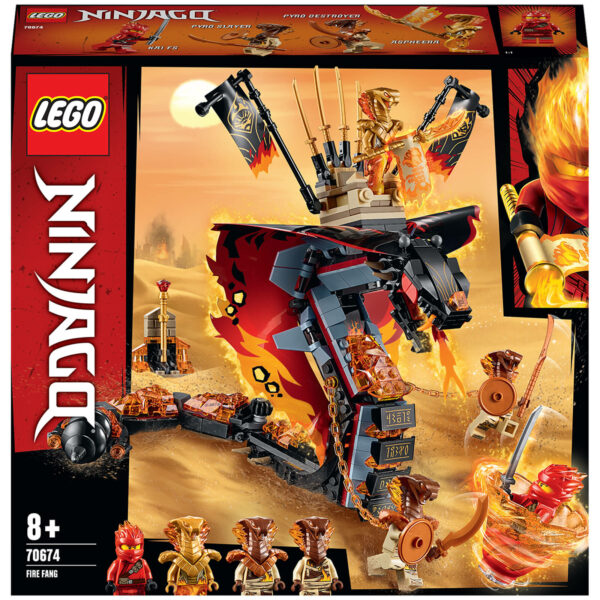 LEGO NINJAGO: Fire Fang Snake Toy for Kids (70674)