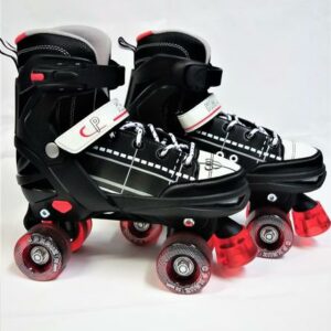 California Pro Kruz Adjustable Quad Roller Skate Black / Red - Kids