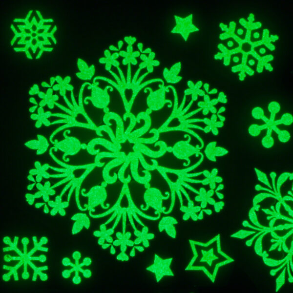 Glow Snowflake Window Stickers