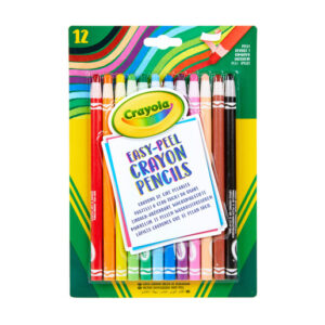 12 Easy Peel Crayon Pencils