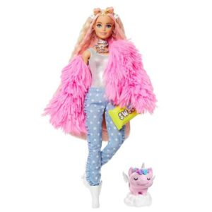 Barbie Extra Doll  - Pink Fluffy Jacket