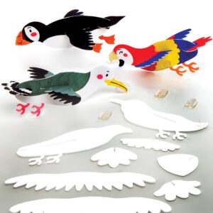 Bird Colour In Gliders - 10 Paper Covered Toy Gliders. Bird Foam Gliders. Size 19-21cm.