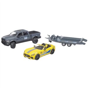Bruder RAM 2500 Power Wagon Toy Pick Up Truck & Bruder Roadster Racing Team