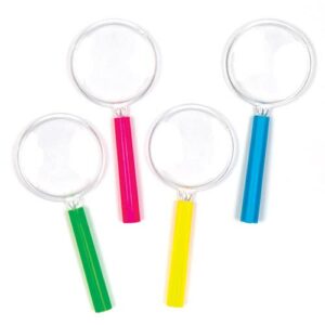 Children's magnifying glasses - 6 Mini magnifying glasses for kids. Lens size 4.5cm diameter.