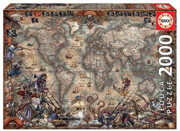 EDUCA Pirates Map 2000 Piece Jigsaw Puzzle