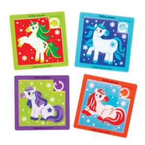 Festive Unicorn Sliding Puzzles (Pack of 8)
