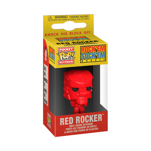Funko Pop! Keychain: Mattel- Rock'EM'Sock'EM' Robot (Red)