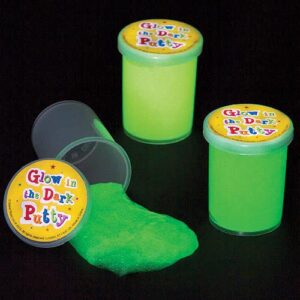 Glow in the Dark Slime - 5cm high pots of kids slime putty that glows when the lights go out. Perfect slime party bag toy.