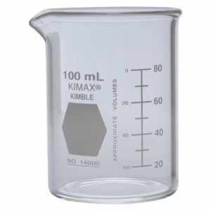 Kimble Low Form Griffin Glass Beakers 100ml Pack of 12