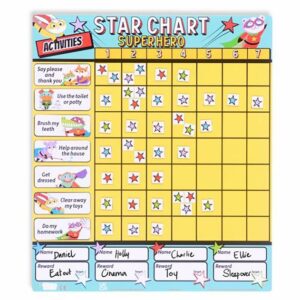 Magnetic Superhero Star Chart Educational Toy
