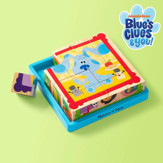 Melissa & Doug Blues Clues & You 16-Piece Wooden Cube Puzzle