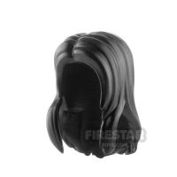 Product shot Minifigure Hair Straight Over Shoulder with Right Side Parting