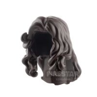 Product shot Minifigure Hair Wavy Long and Curled Over Both Shoulders