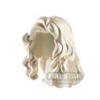 Product shot Minifigure Hair Wavy Long and Curled Over Both Shoulders