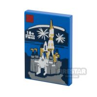 Product shot Printed Tile 2x3 LEGO Set Box Disney Castle