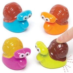 Pull Back Racing Snails (Pack of 4) Pocket Money Toys Assorted colours