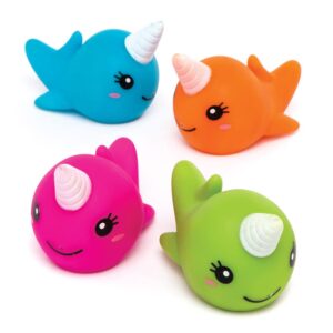 Unicorn Whale Water Squirters (Pack of 8)  4 assorted colours - Green