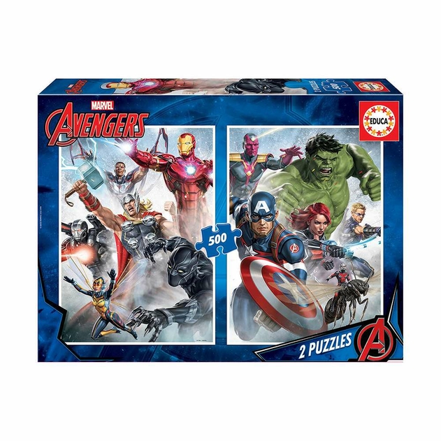 University Games Two Marvel Mania 500 Piece Jigsaw Puzzles